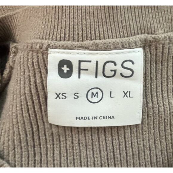 FIGS Beige Long Sleeve Crew Neck Viscose Blend Women's Sweater‎ Size M - Picture 3 of 5